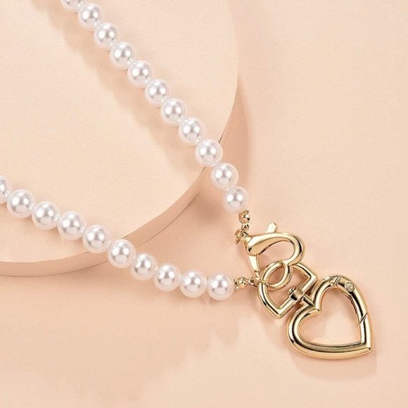 Pearl Chain Choker Necklace - Picture 2 of 4